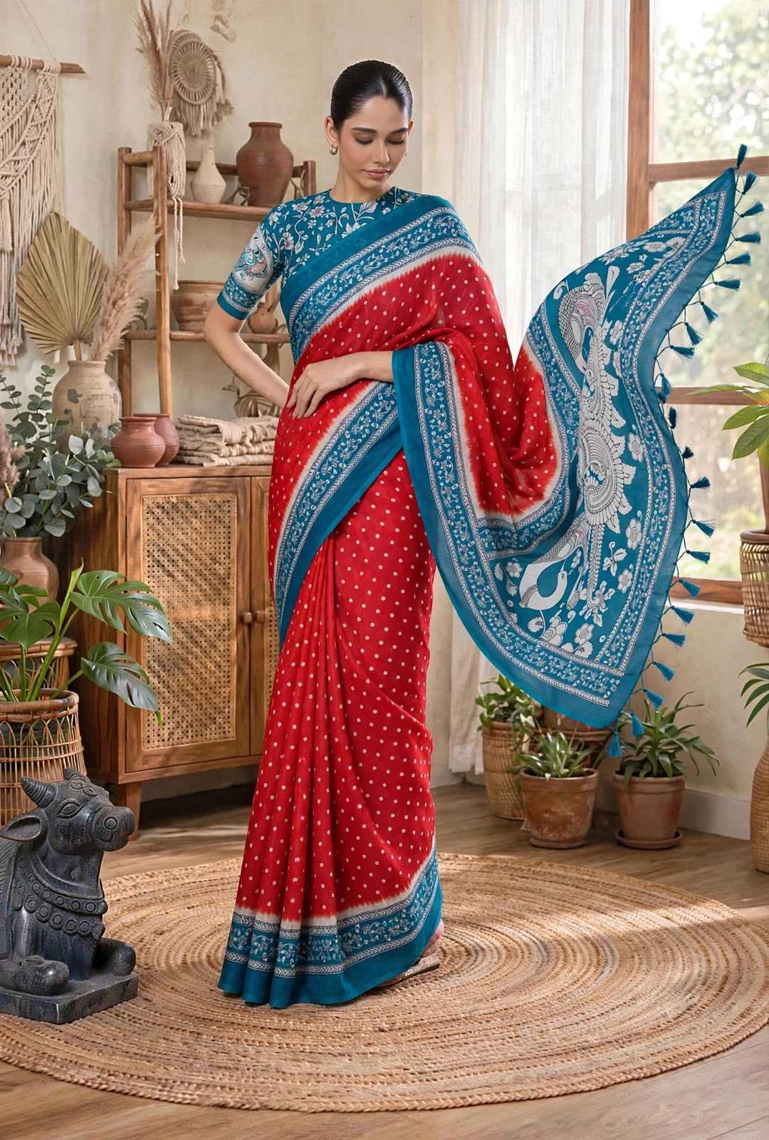 Soft Cotton Printed Saree