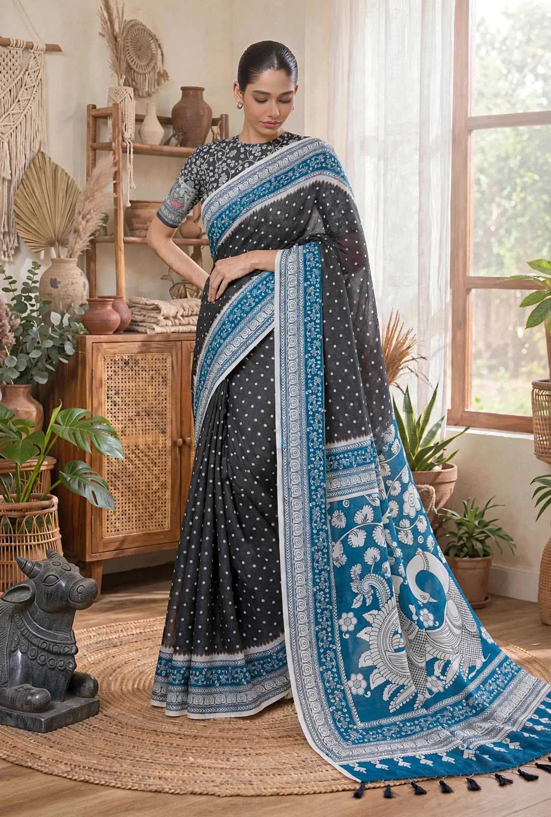 Soft Cotton Printed Saree