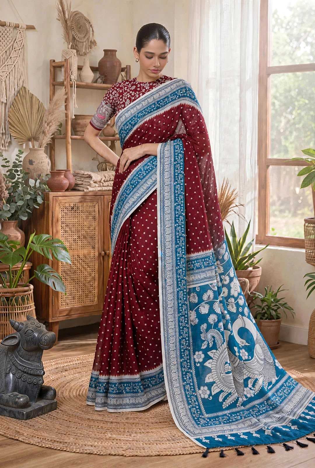 Soft Cotton Printed Saree