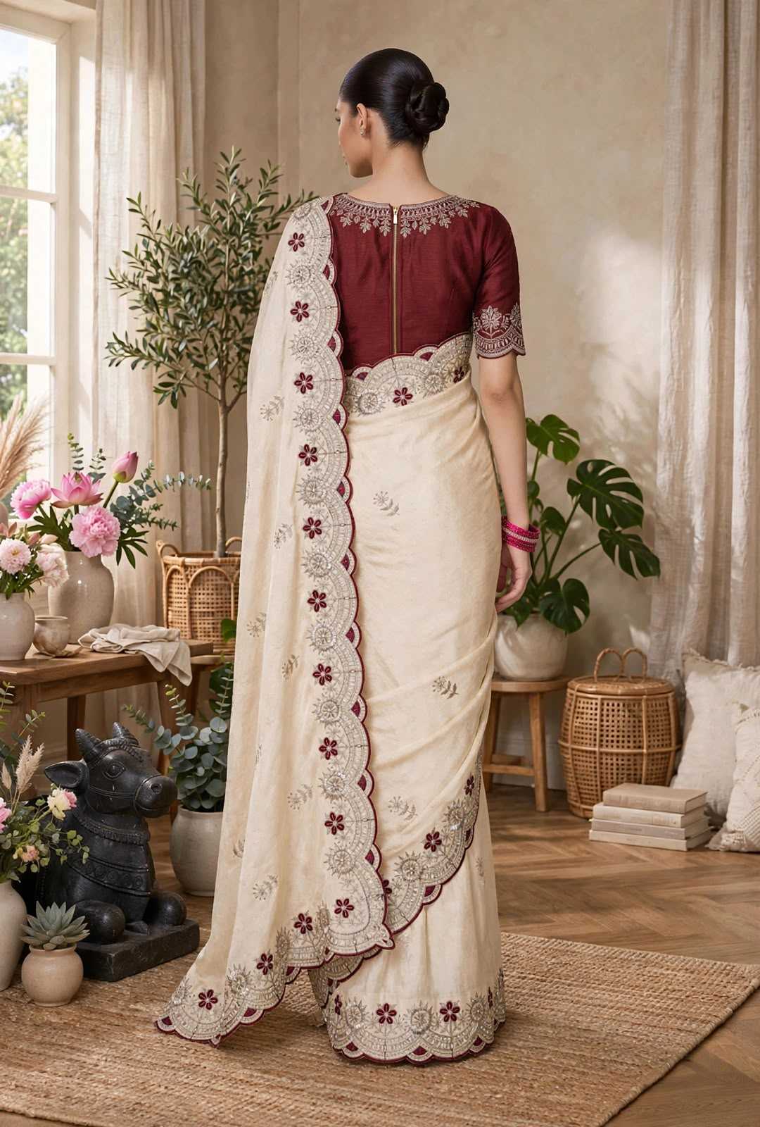 Rangoli Silk Embroidered Saree