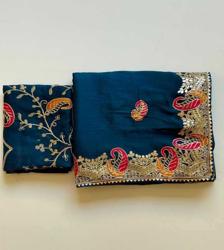 Satin Chiffon Saree