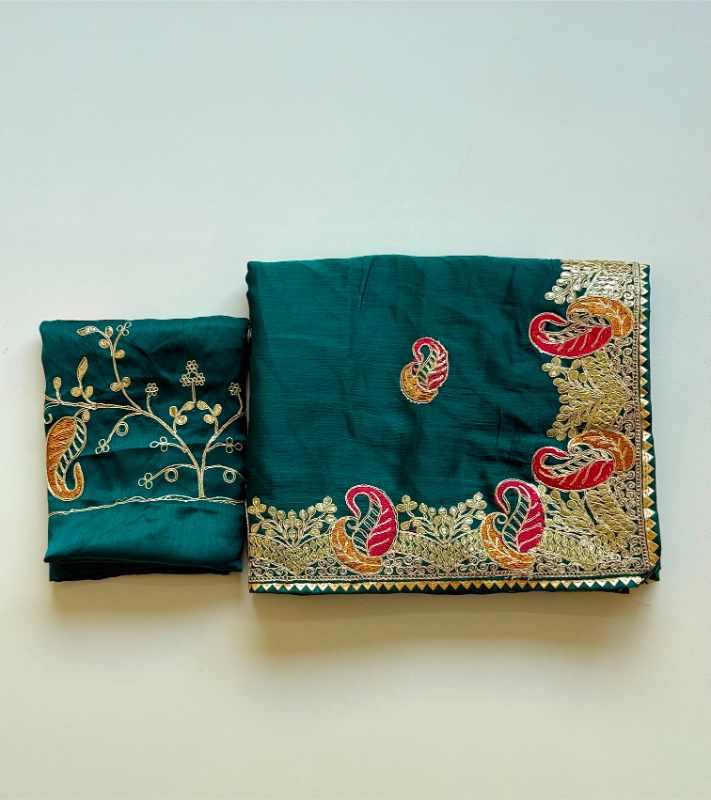 Satin Chiffon Saree