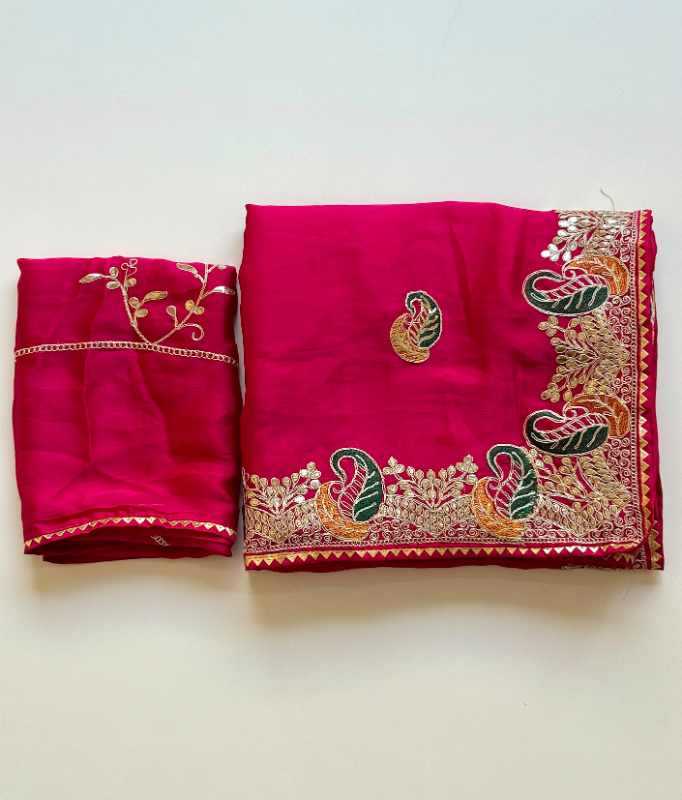 Satin Chiffon Saree
