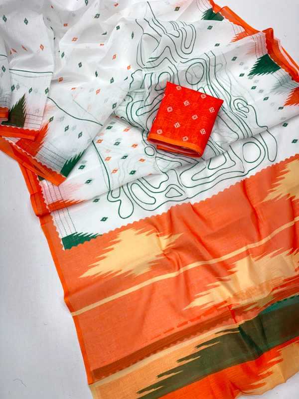 Soft Cotton Designer Saree