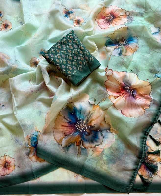 Soft Cotton Printed Saree