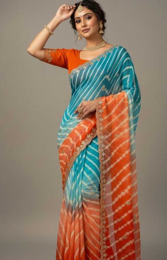 Aarohi Premium Georgette Printed Saree