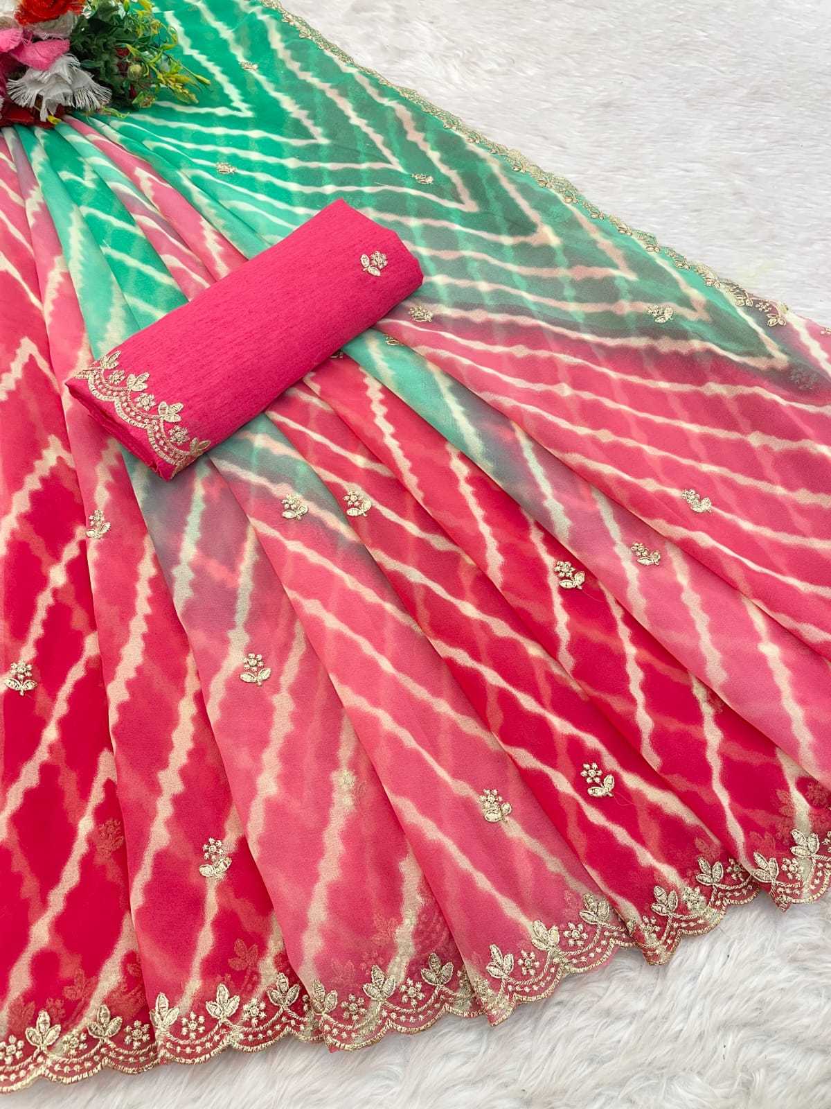 Aarohi Premium Georgette Printed Saree