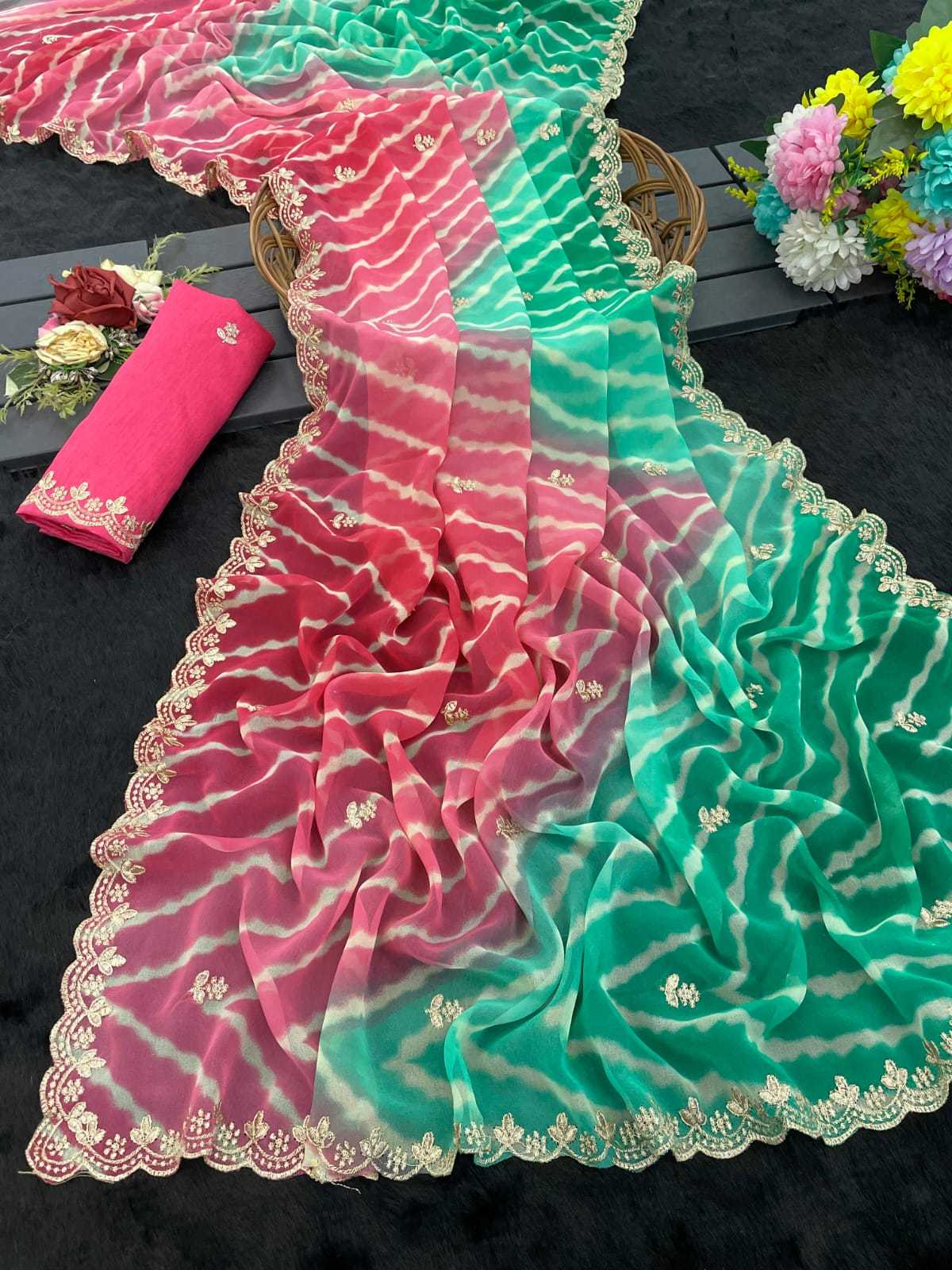 Aarohi Premium Georgette Printed Saree
