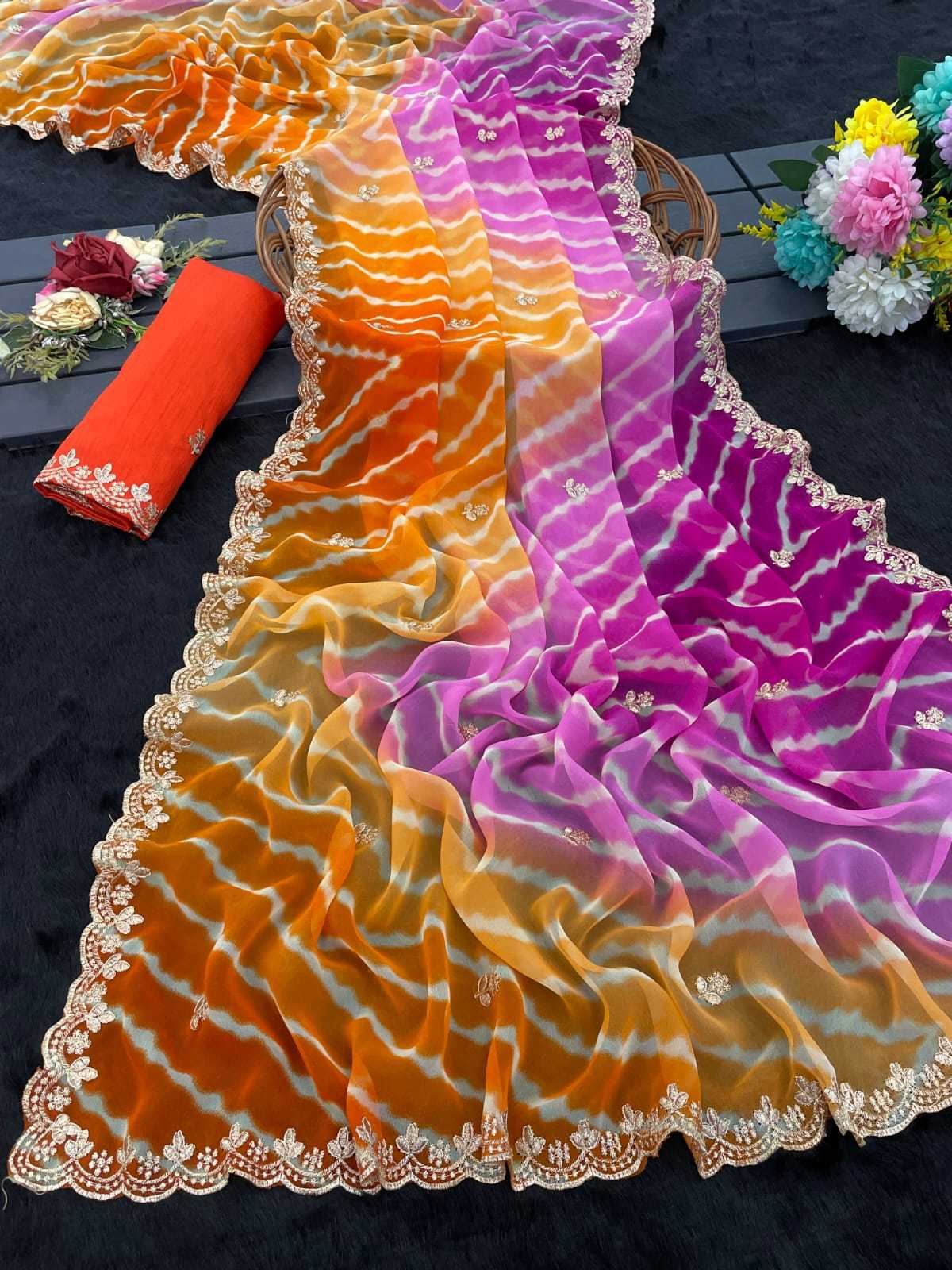 Aarohi Premium Georgette Printed Saree