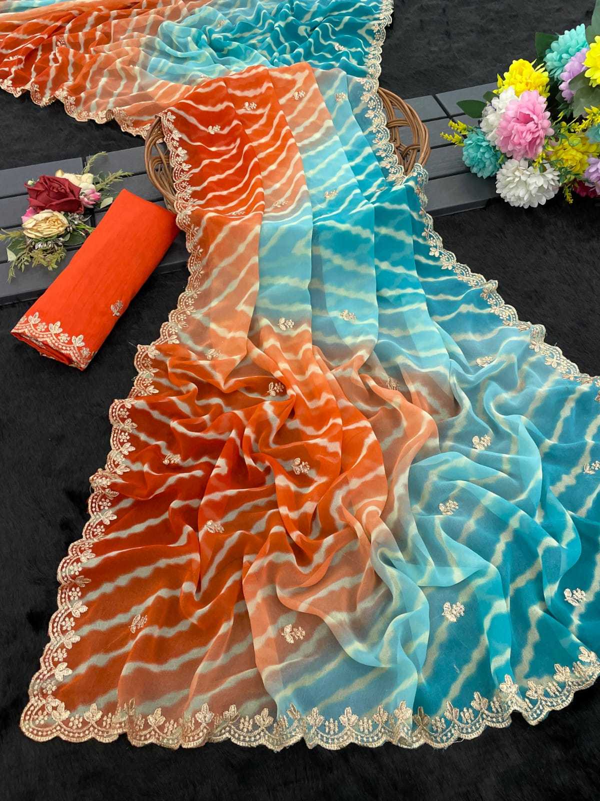 Aarohi Premium Georgette Printed Saree