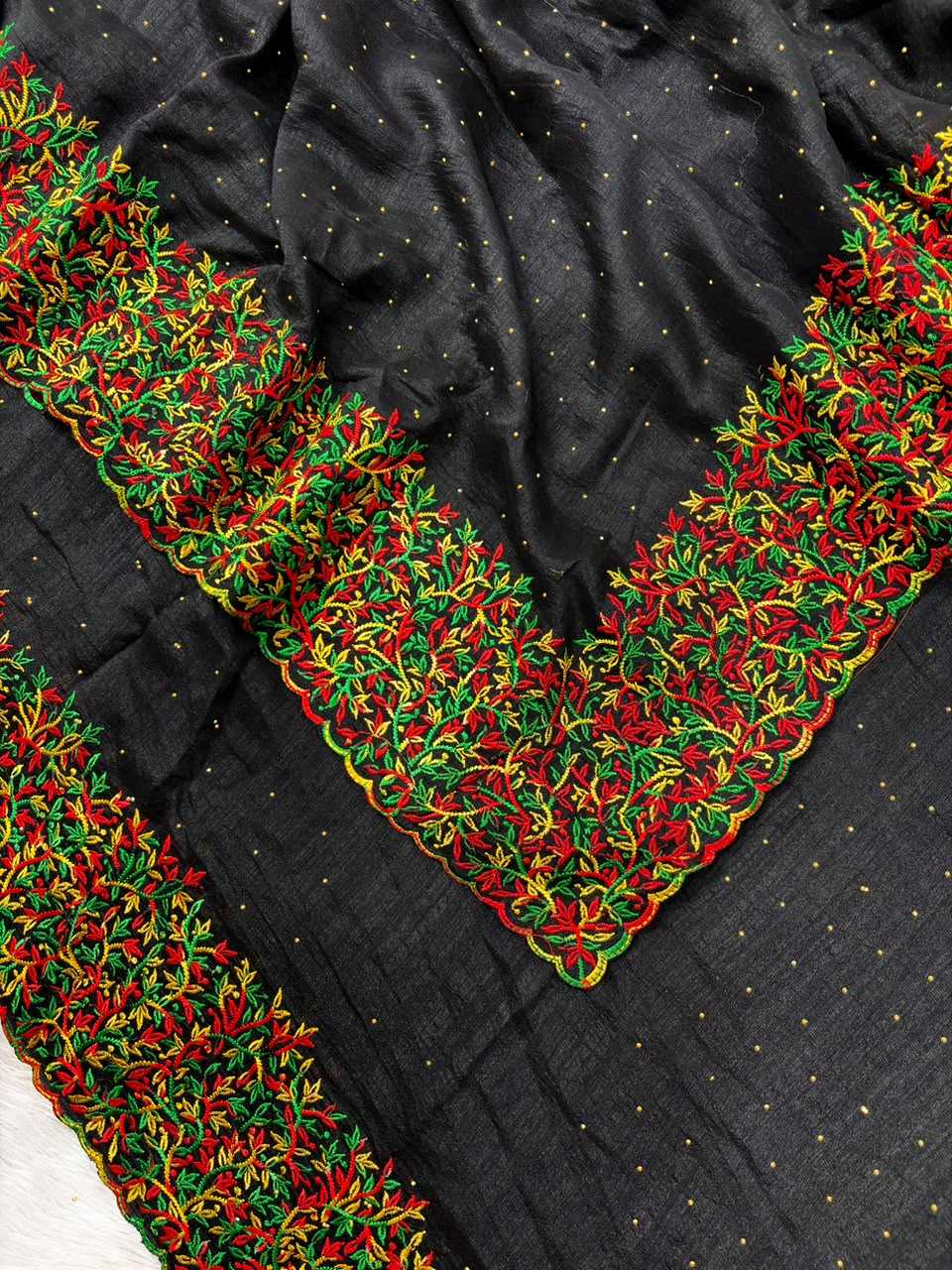 Soft Vichitra Party Wear Saree