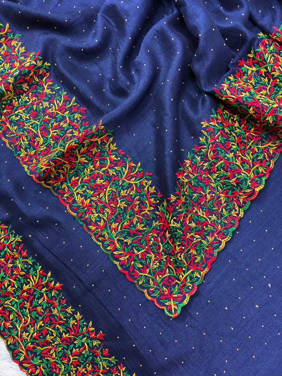 Soft Vichitra Party Wear Saree