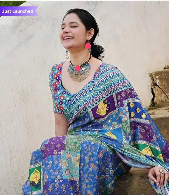 Anaya Chinon Silk Designer Saree