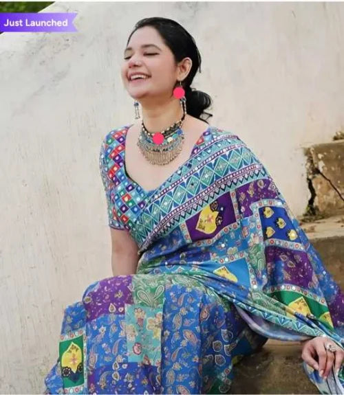 Anaya Chinon Silk Designer Saree