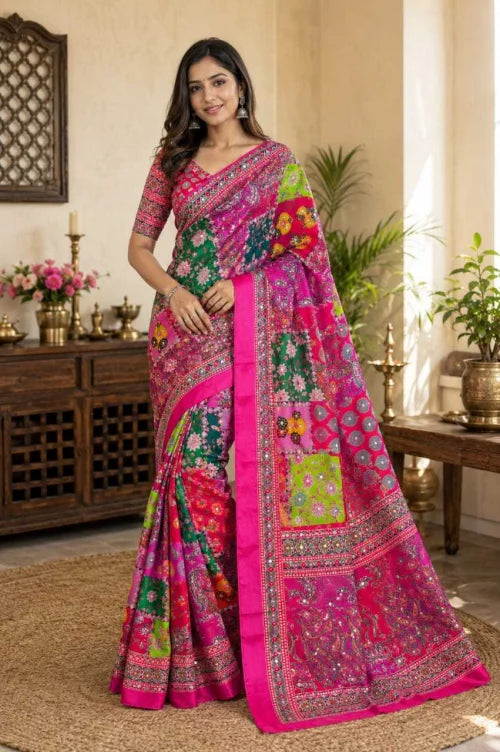 Anaya Chinon Silk Soft Saree
