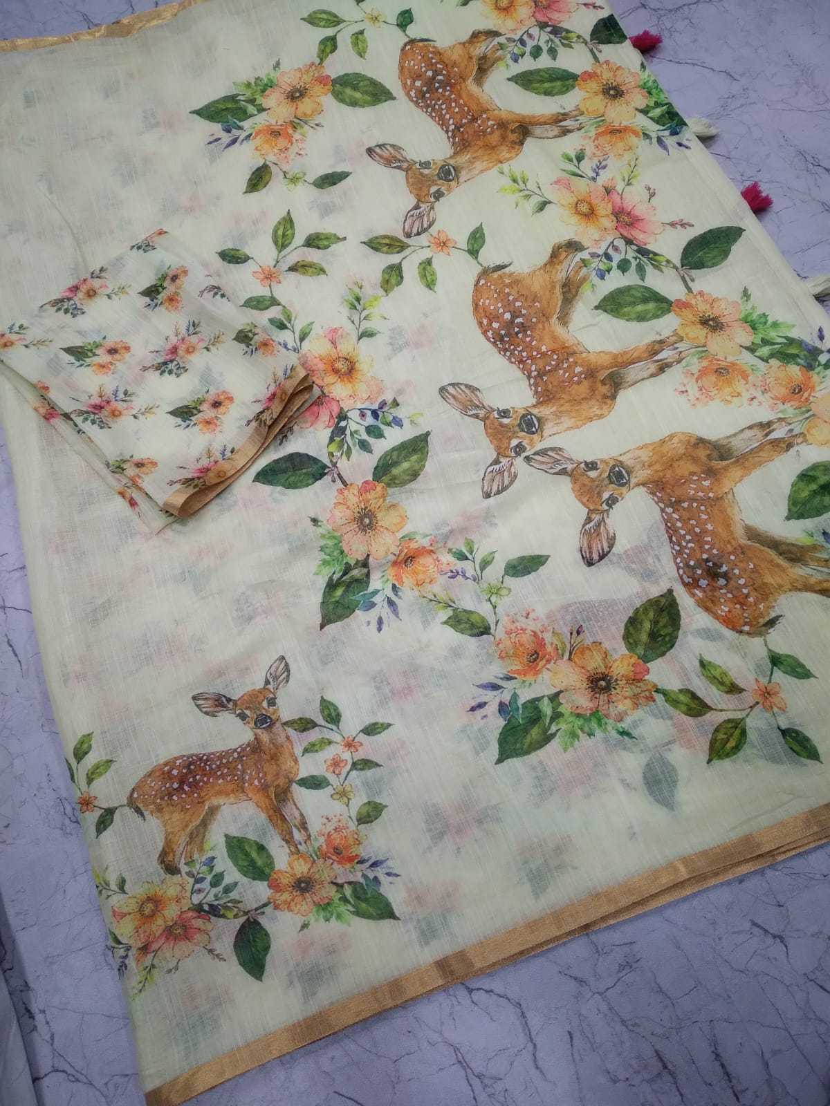 Linen Fancy Saree