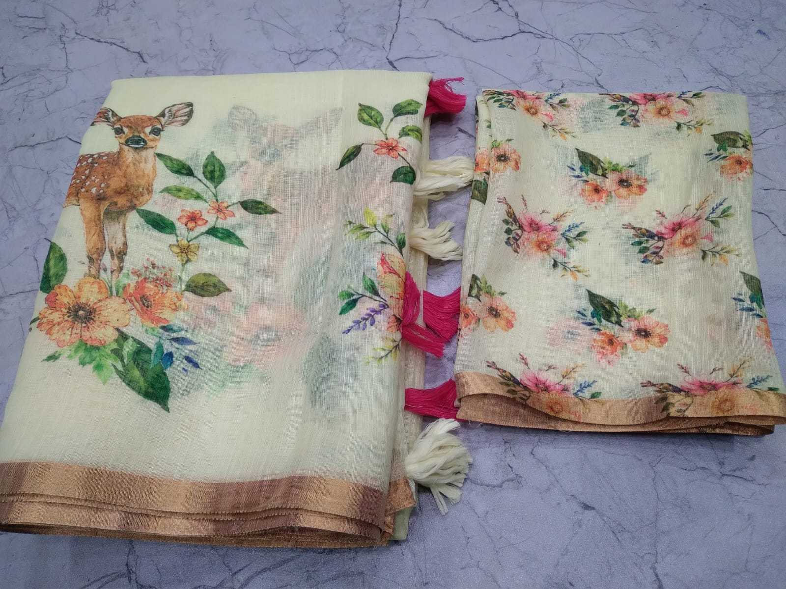 Linen Fancy Saree