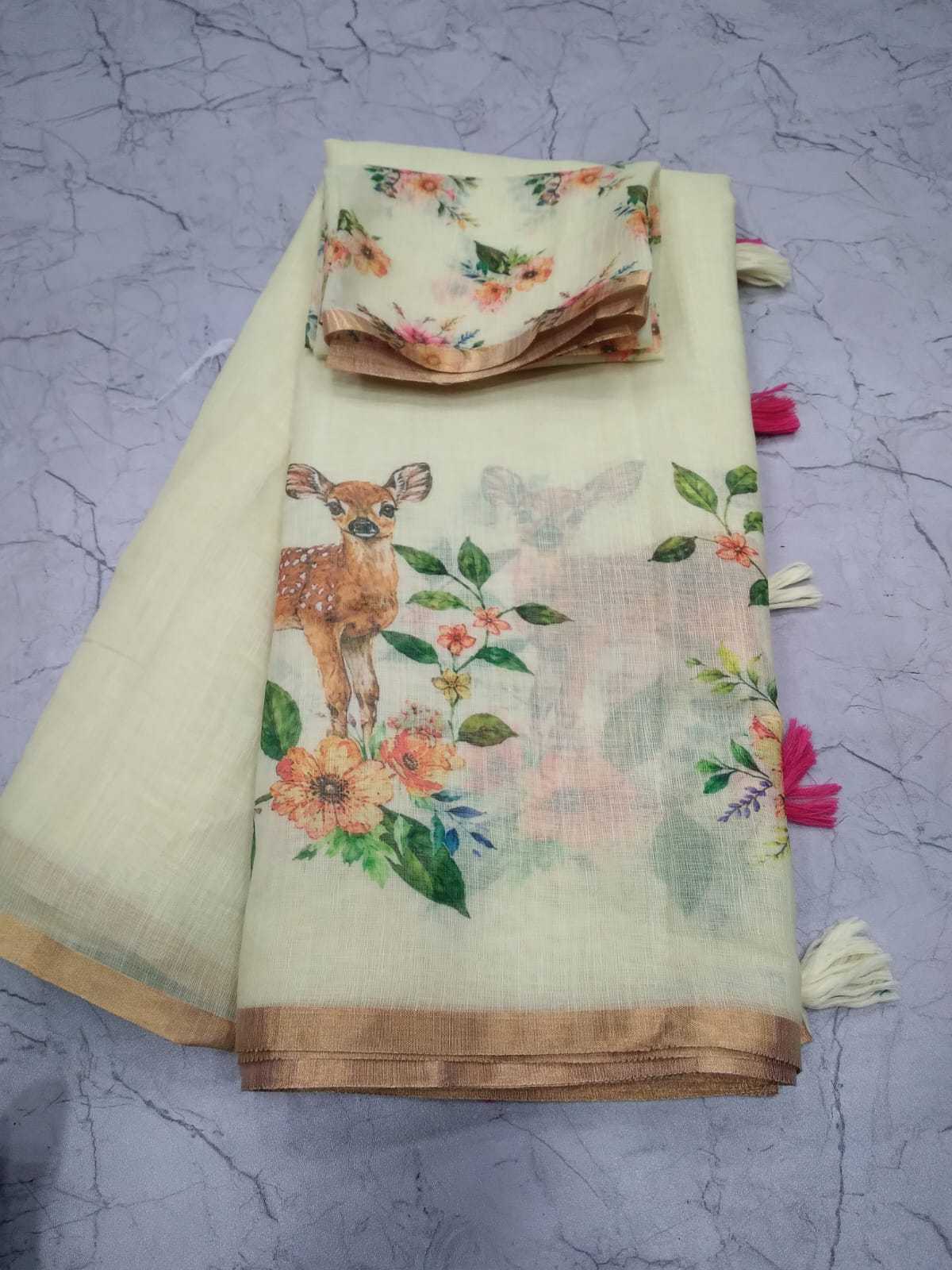 Linen Fancy Saree