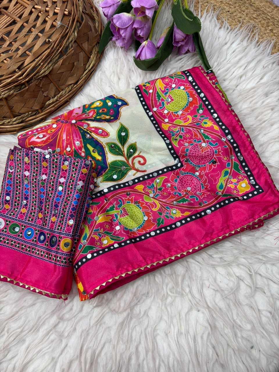 Avani Chinon Silk Soft Saree
