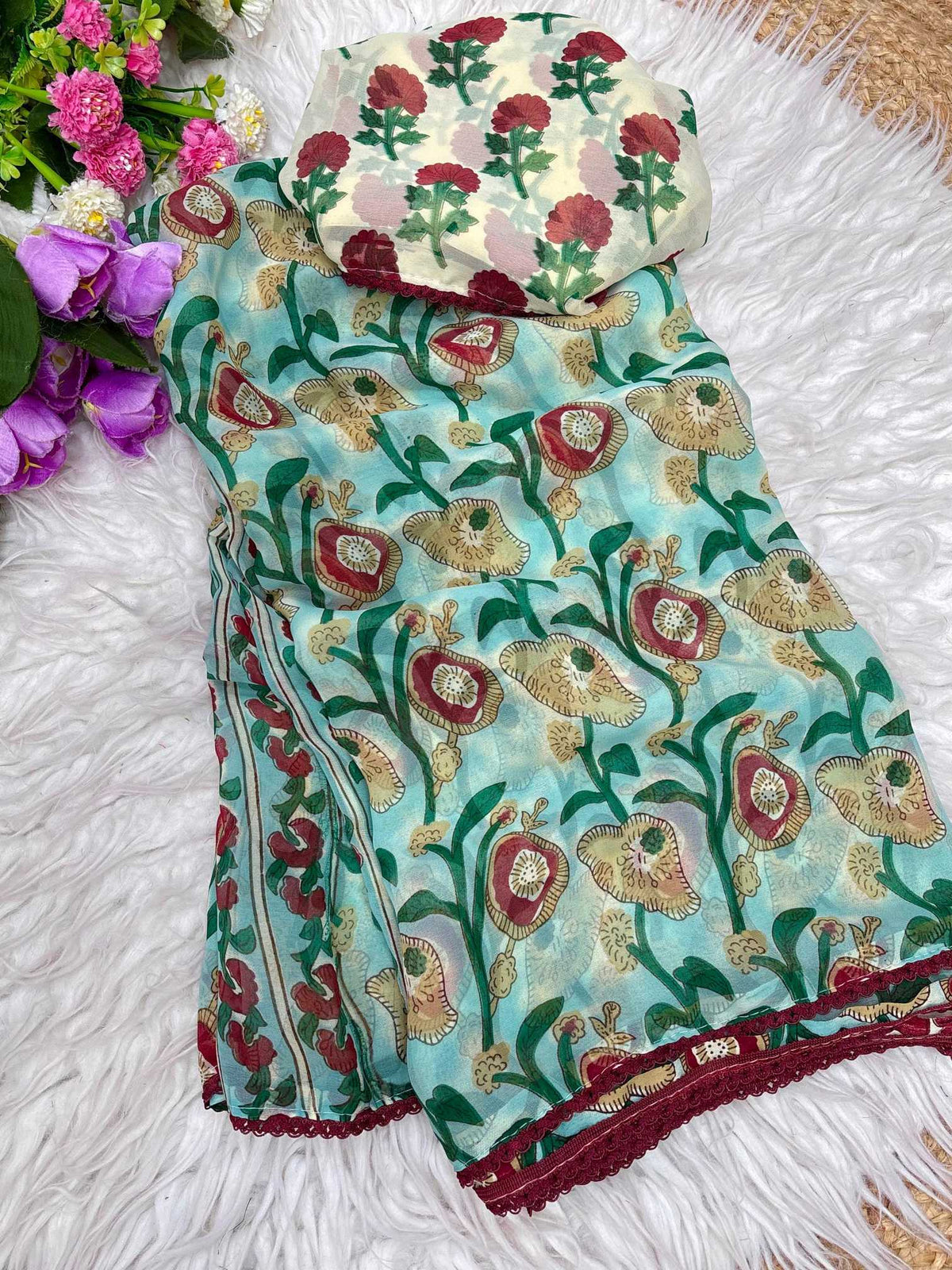 Bhavya Premium Georgette Printed Saree