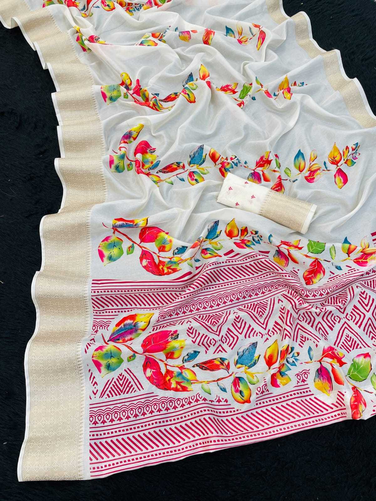Brinda Jacquard Printed Saree