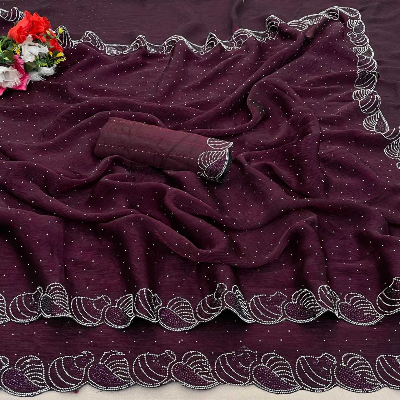 Satin Party Wear Saree