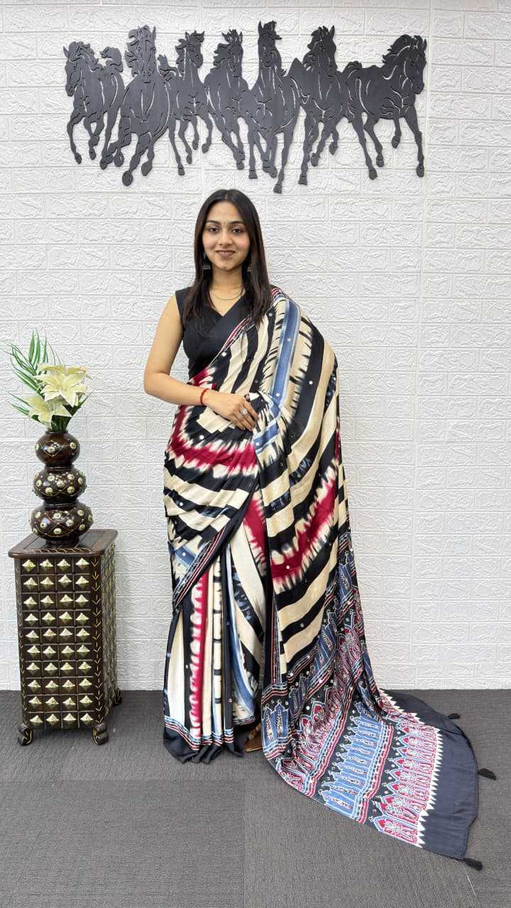 Japan Sartin Brocade Saree