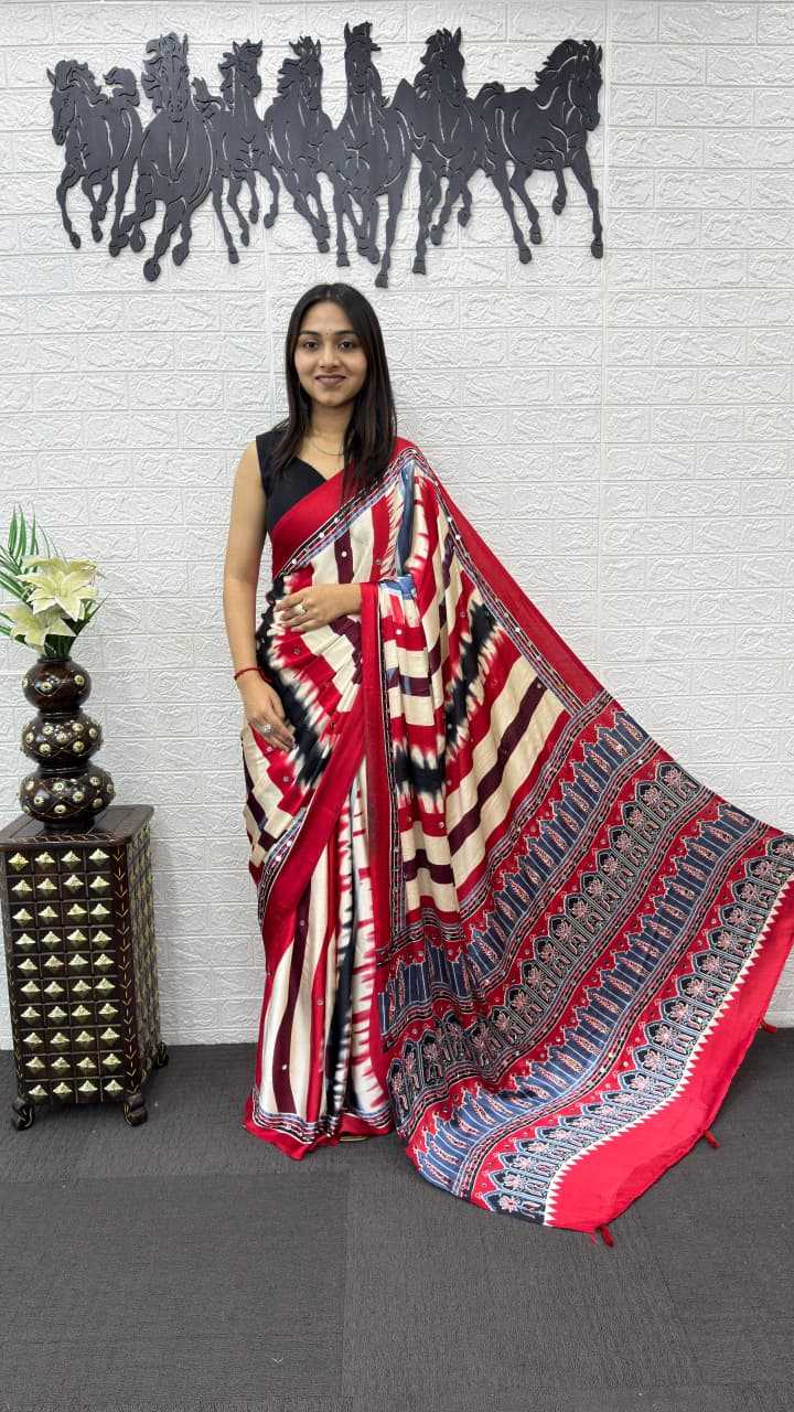 Japan Sartin Brocade Saree
