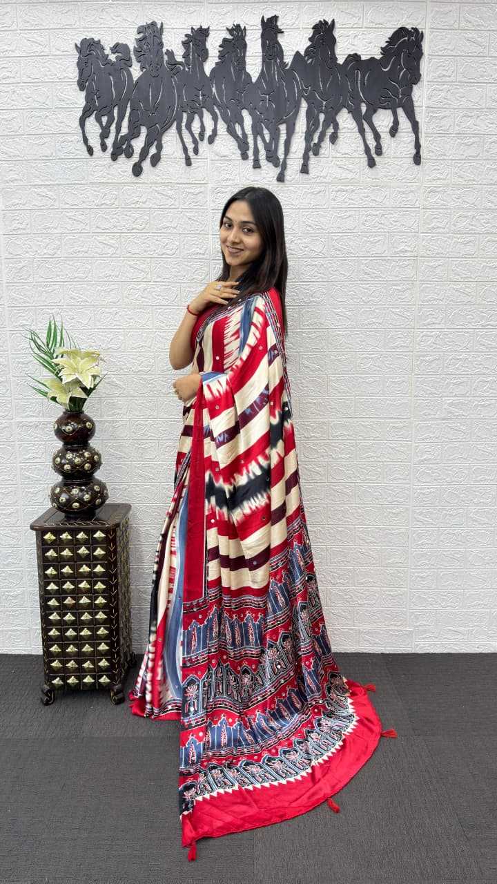 Japan Sartin Brocade Saree