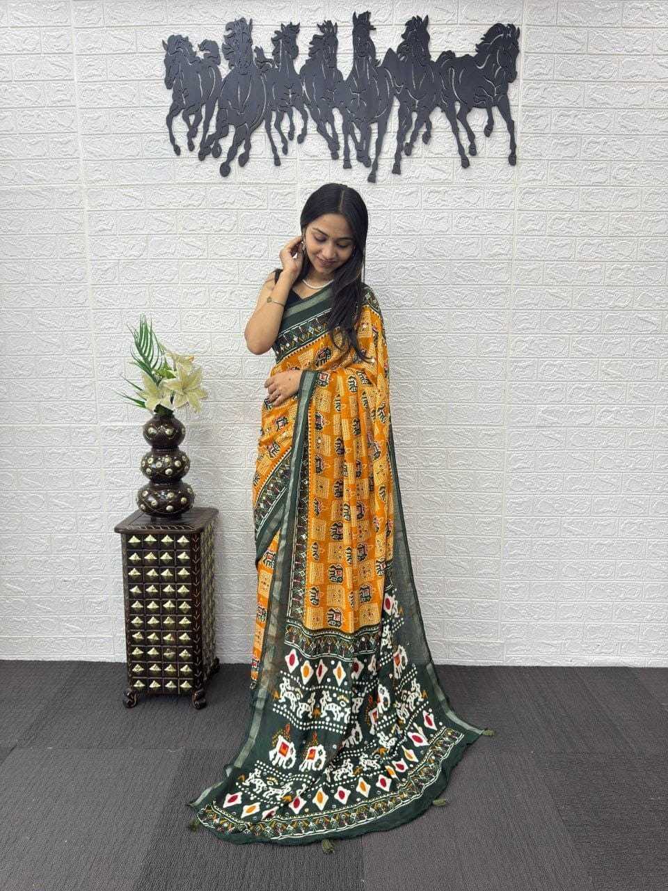 Cotton Hand Work Saree