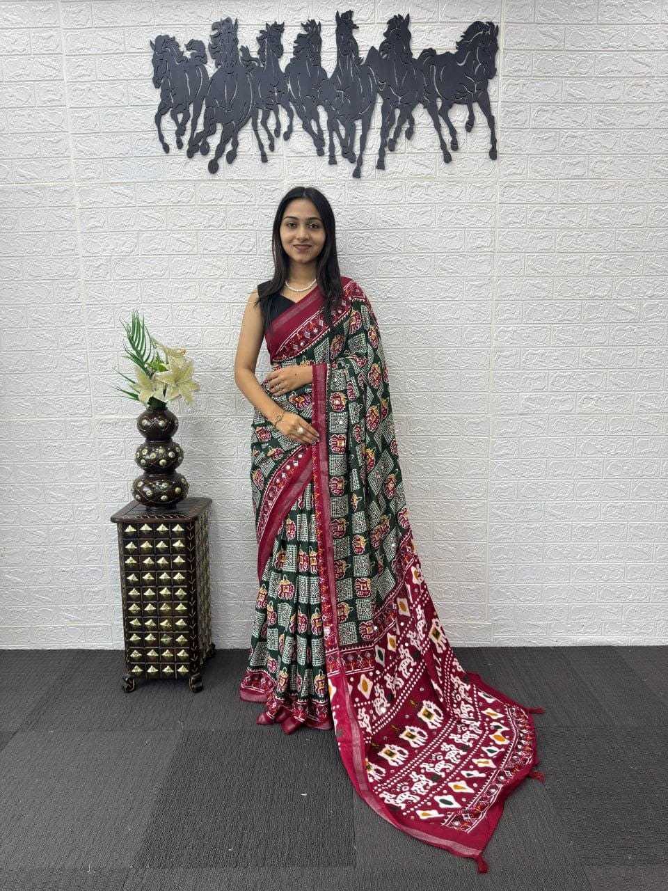 Cotton Hand Work Saree