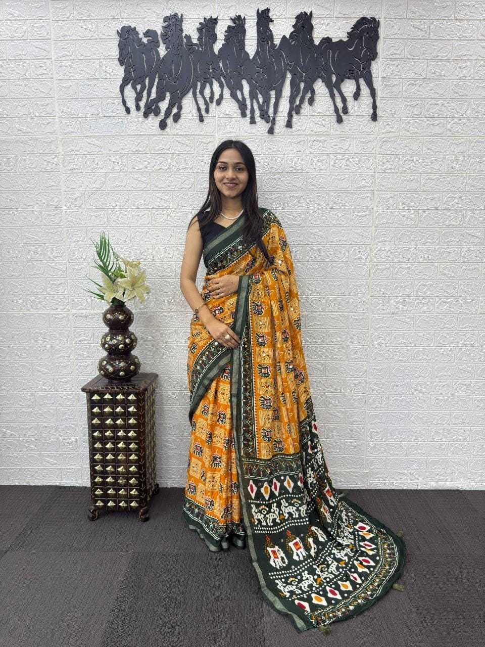 Cotton Hand Work Saree