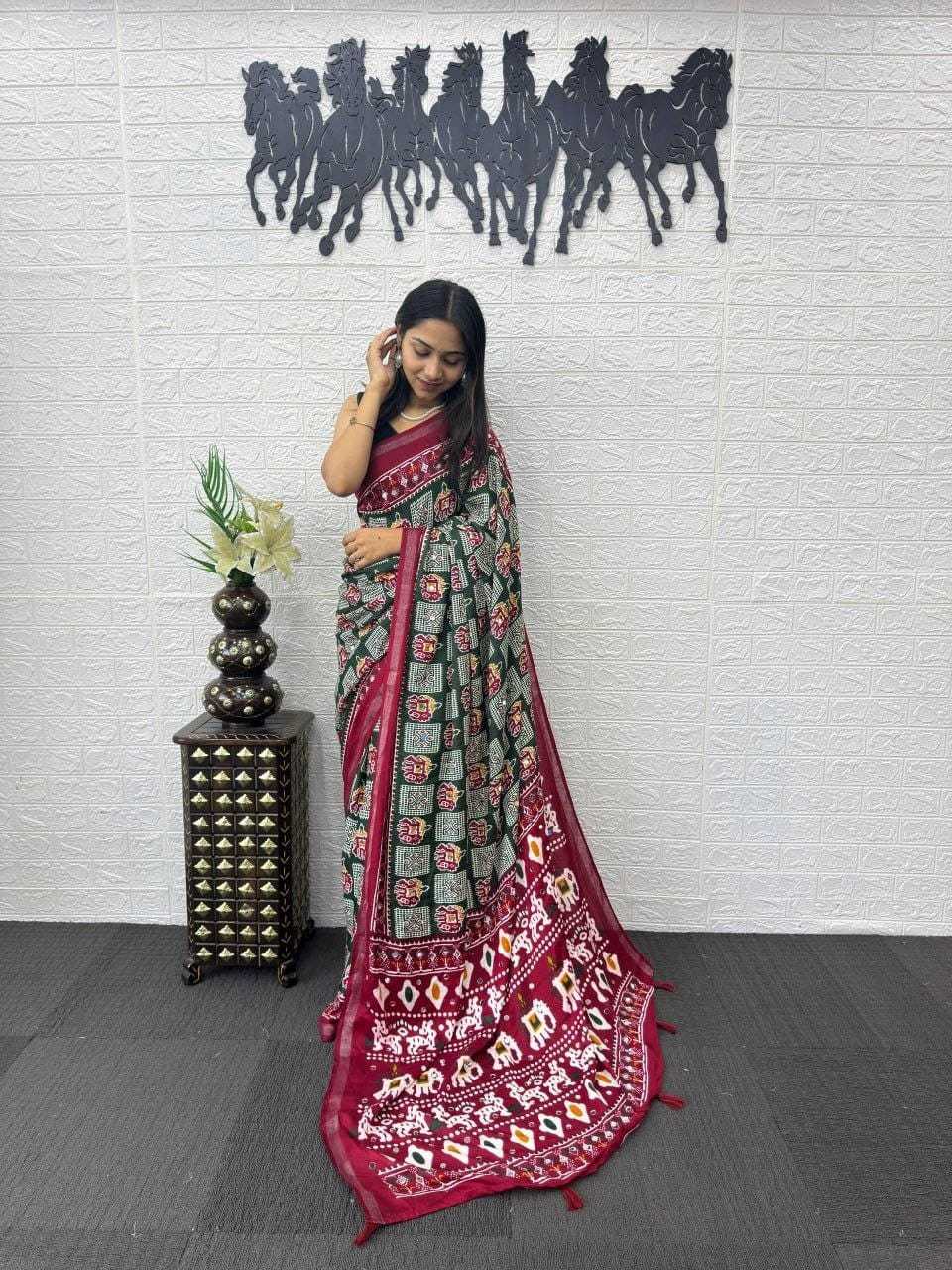 Cotton Hand Work Saree