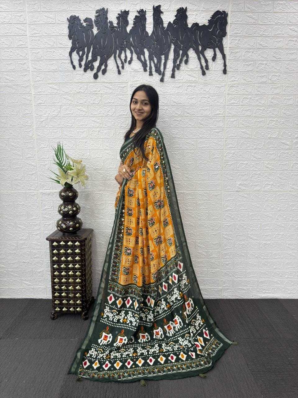 Cotton Hand Work Saree