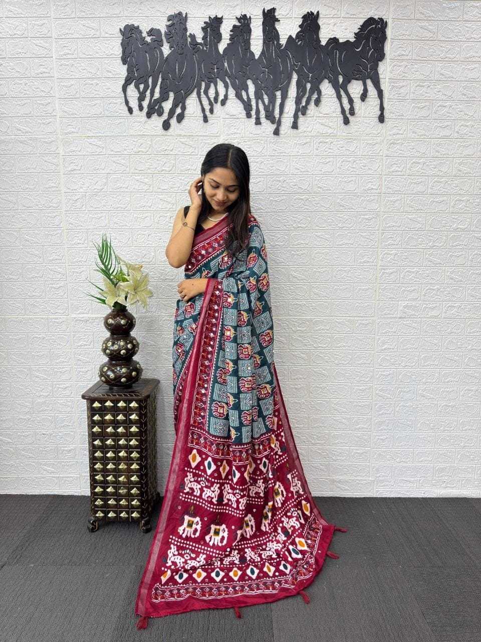 Cotton Hand Work Saree
