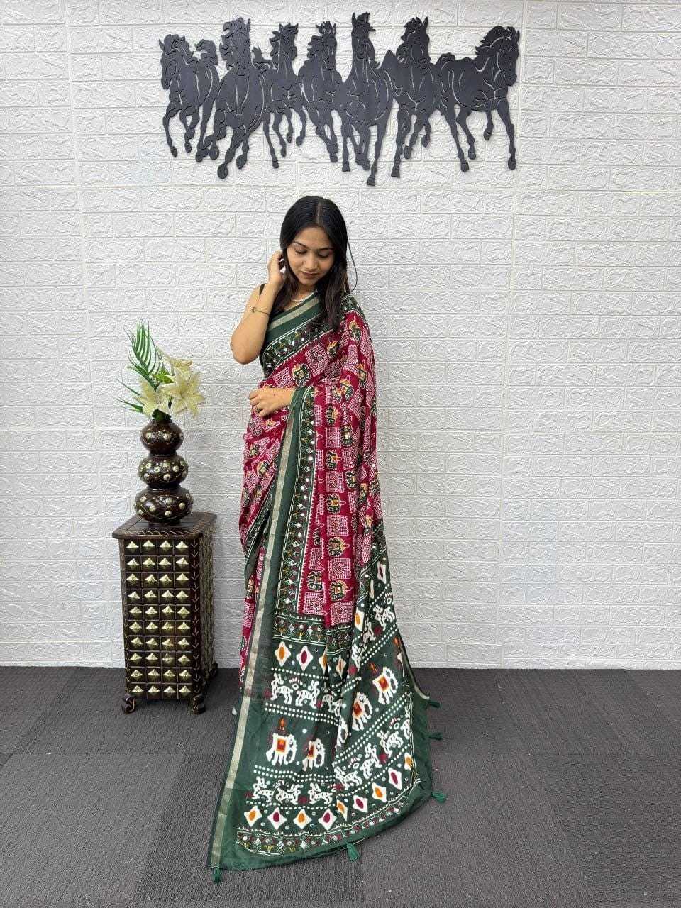 Cotton Hand Work Saree