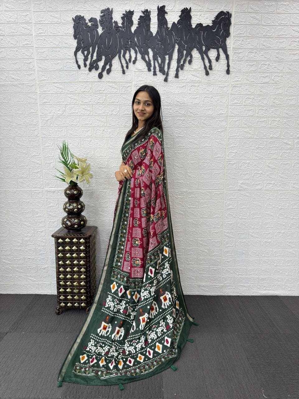 Cotton Hand Work Saree