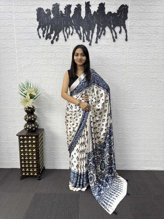 Japan Sartin Party Wear Silk Saree
