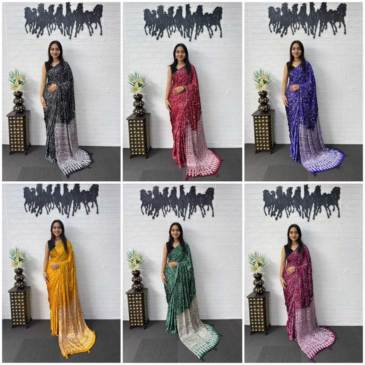 Japan Sartin Party Wear Silk Saree
