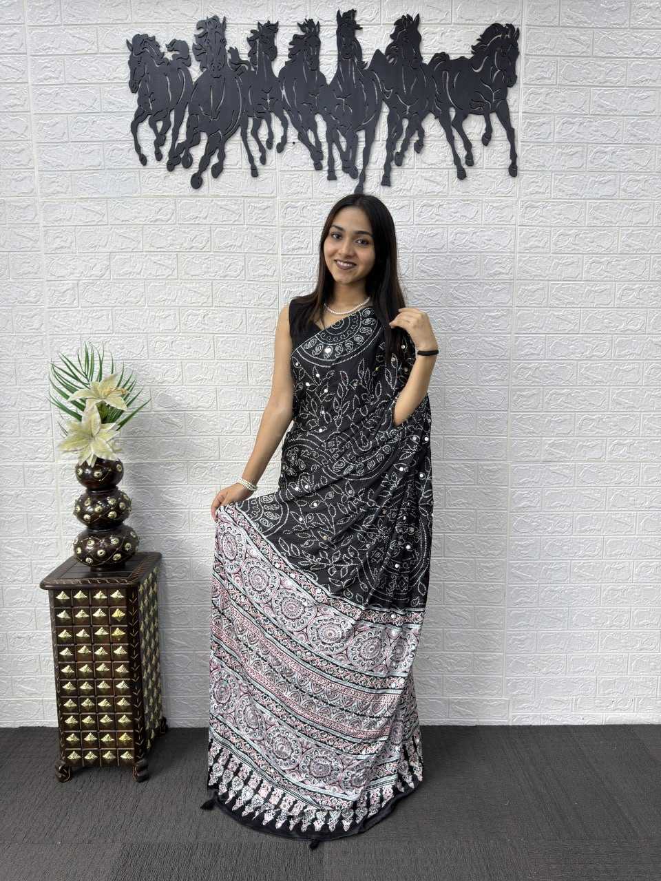 Japan Sartin Party Wear Silk Saree