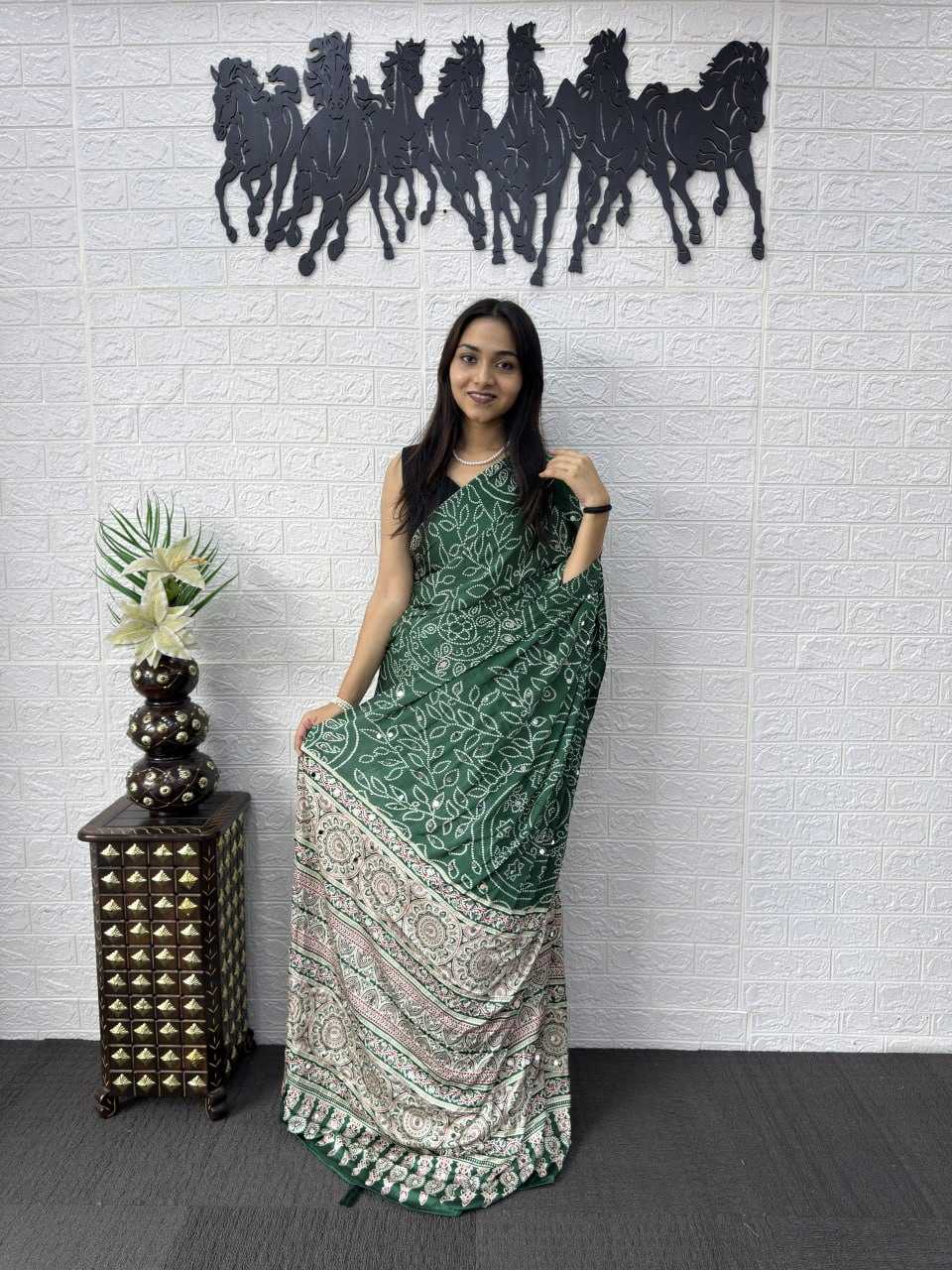 Japan Sartin Party Wear Silk Saree