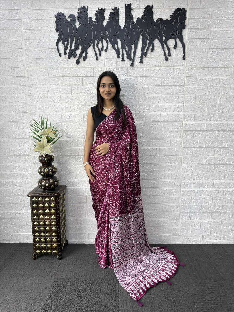 Japan Sartin Party Wear Silk Saree