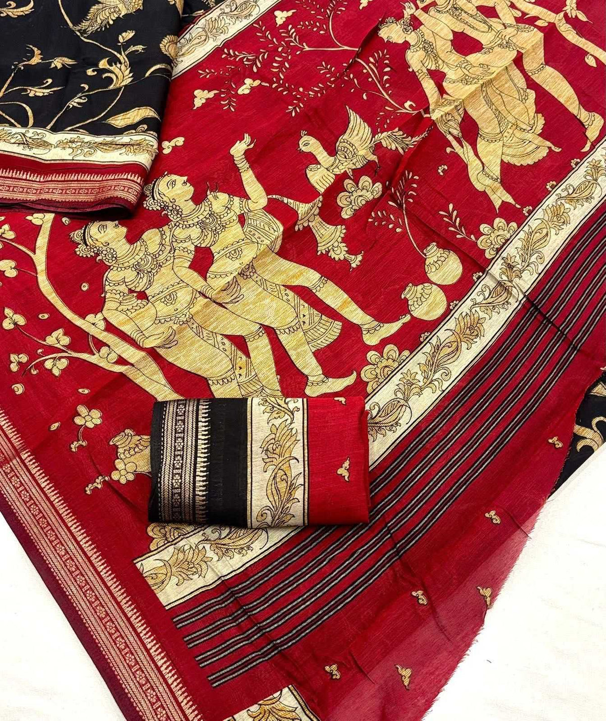 Cotton Kalamkari Saree