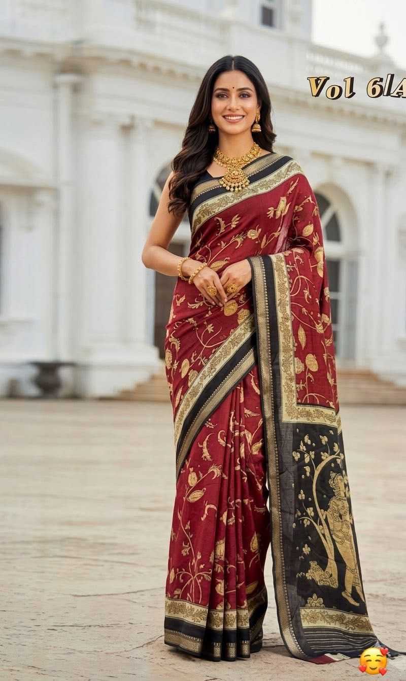 Cotton Kalamkari Saree