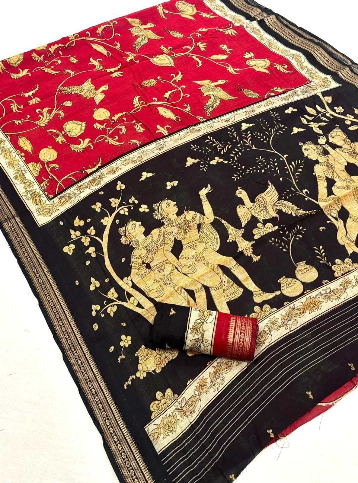 Cotton Kalamkari Saree