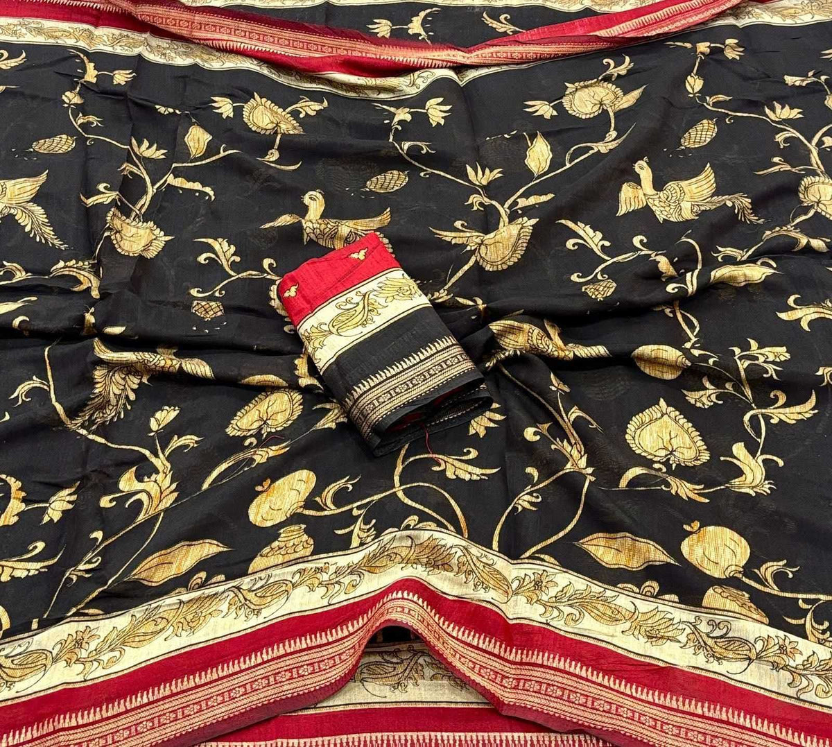 Cotton Kalamkari Saree
