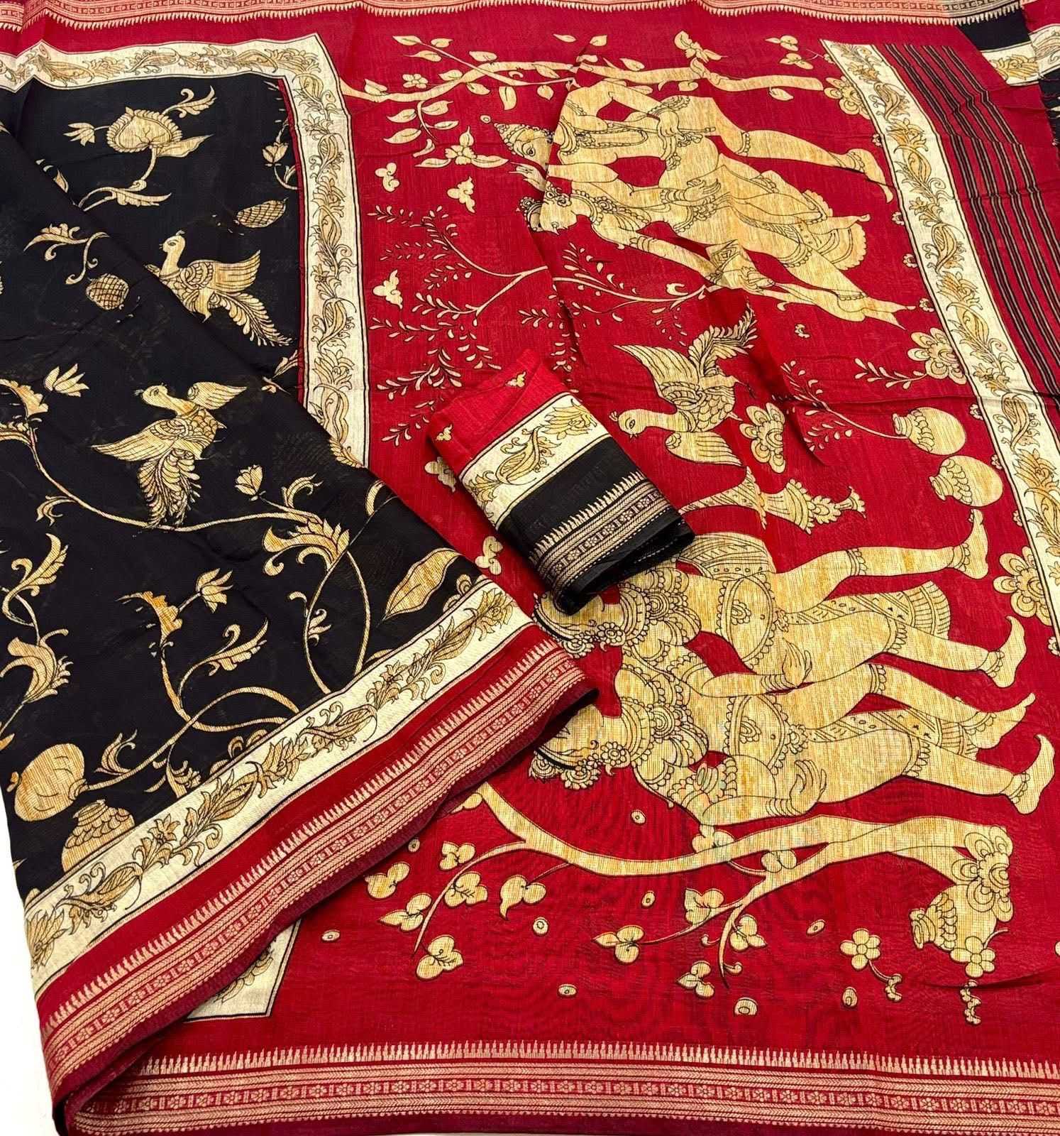 Cotton Kalamkari Saree