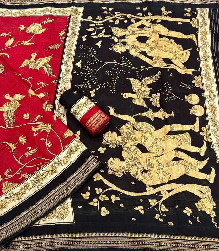 Cotton Kalamkari Saree