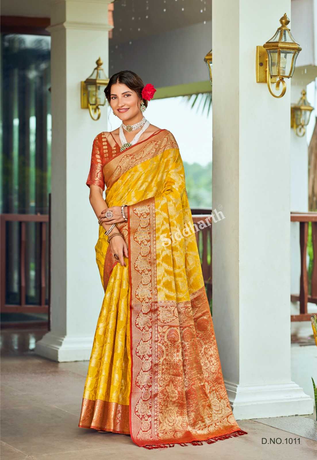 Banarasi Soft Silk Saree in Jungle Green