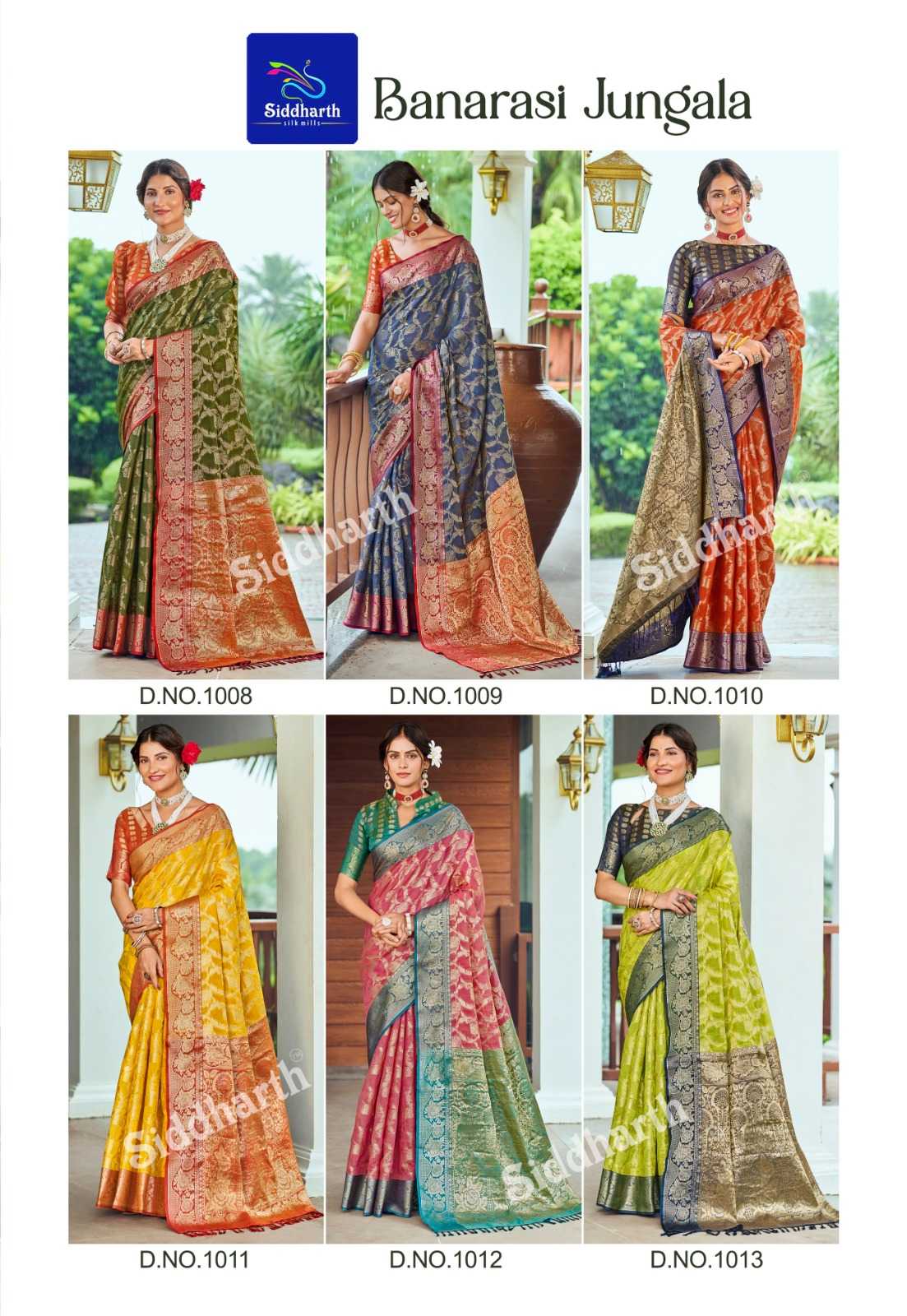 Banarasi Soft Silk Saree in Jungle Green